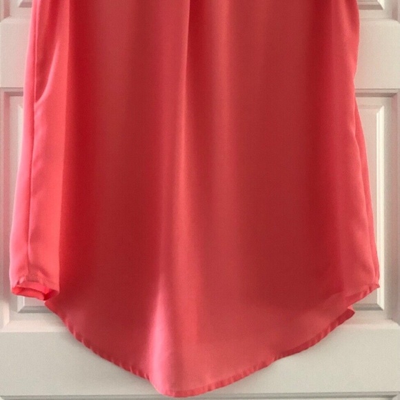 3 For $15 B_envied Coral 1/2 Button Front Faux Zip Pocket Sleeveless Tank Top S - Picture 6 of 6